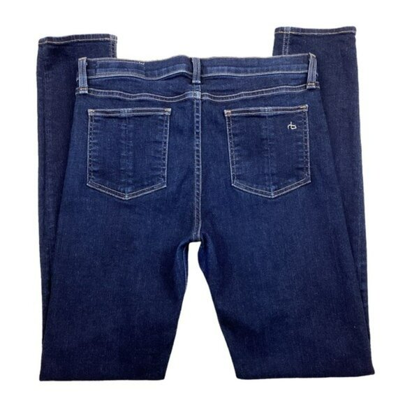 Rag & Bone Womens High Rise Skinny Jeans Dark Wash Size 31 Made In USA Premium D - Picture 8 of 10